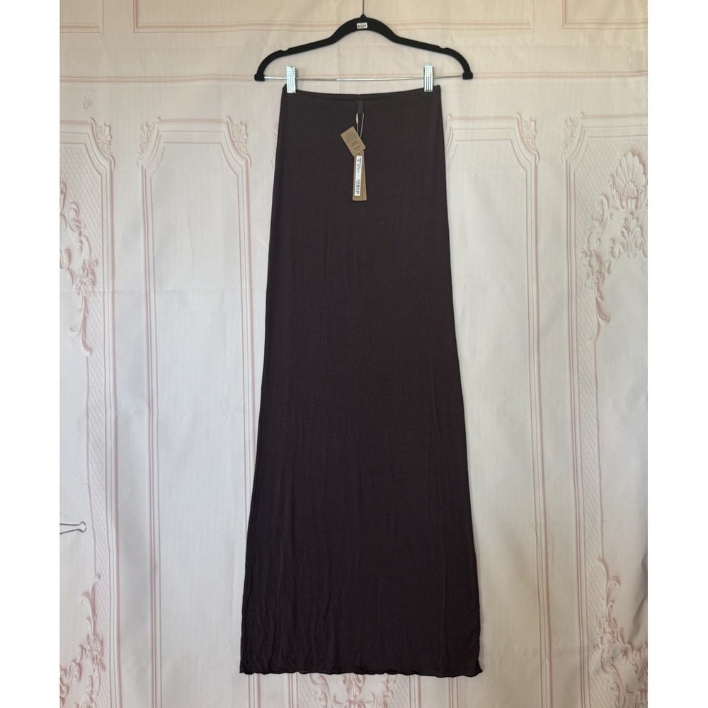 Skims Sheer Modal Cashmere Long Skirt In Phoenix Size XS NWT